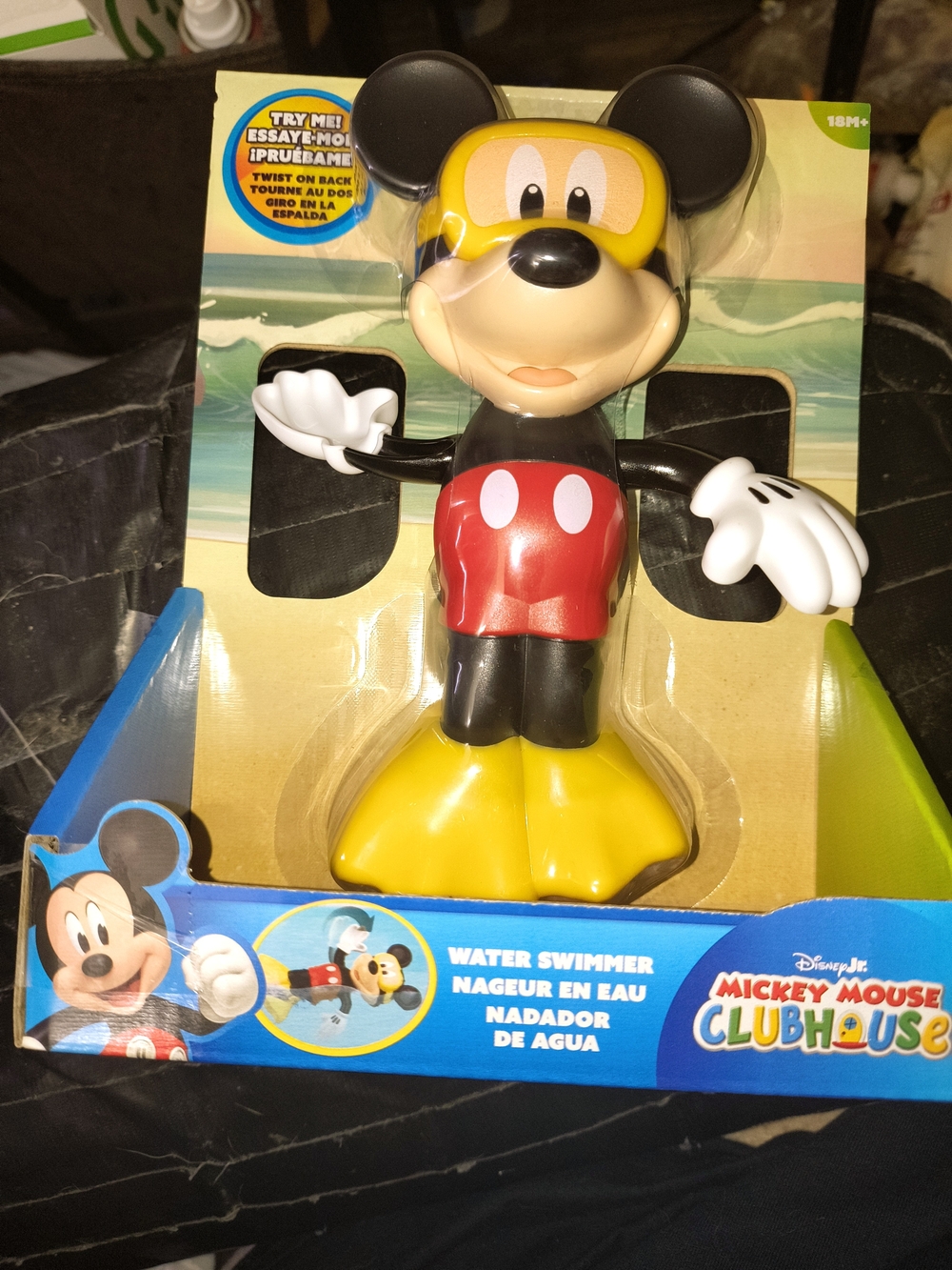 Disney Mickey Mouse Clubhouse Yellow, Red & Black Water Swimmer Toy